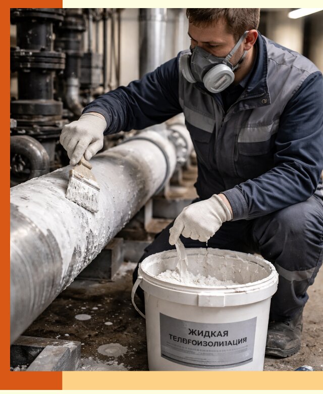 Утепление оборудования жидкой теплоизоляцией в Геленджике
