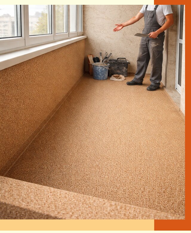 Утепление балкона жидкой пробкой в Геленджике от 3794 руб/м² под ключ | ТепломастерГлн