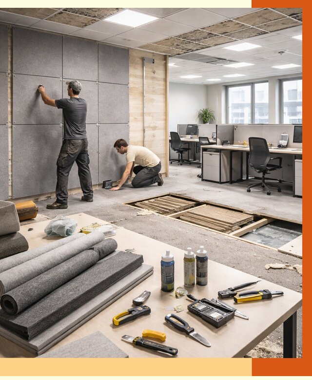 Профессиональная шумоизоляция офиса в Геленджике от 7016 руб. за м2 | ТепломастерГлн