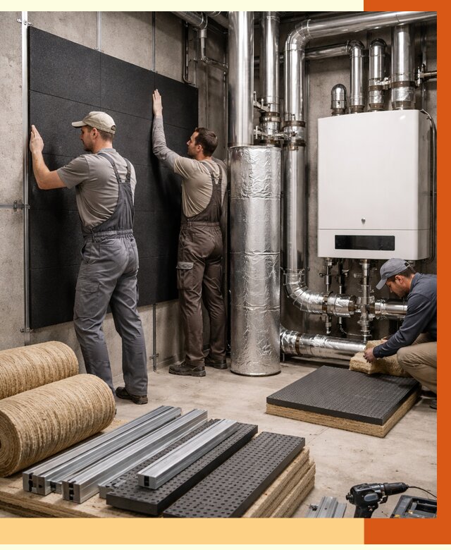 Шумоизоляция котельной в Геленджике от 6756 руб. под ключ | Профессиональная звукоизоляция — ТепломастерГлн