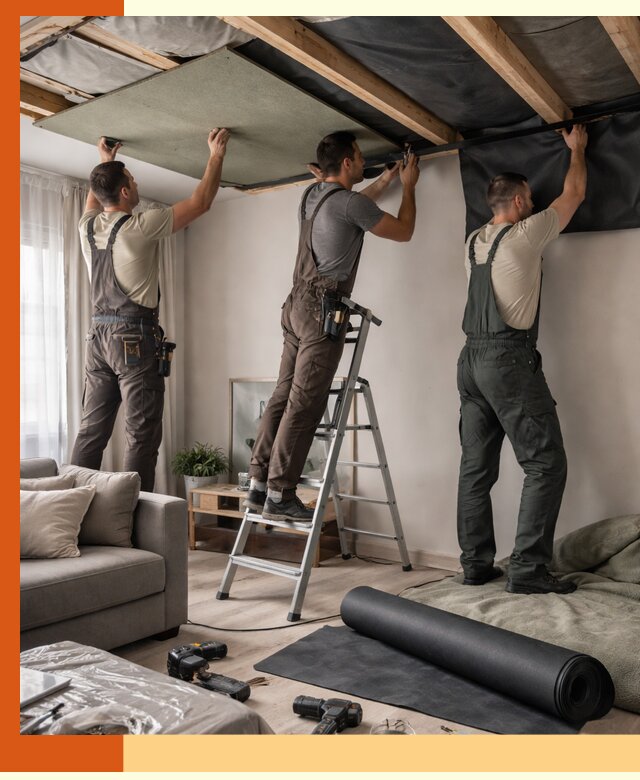 Шумоизоляция потолка в Геленджике — профессиональное устранение шумов