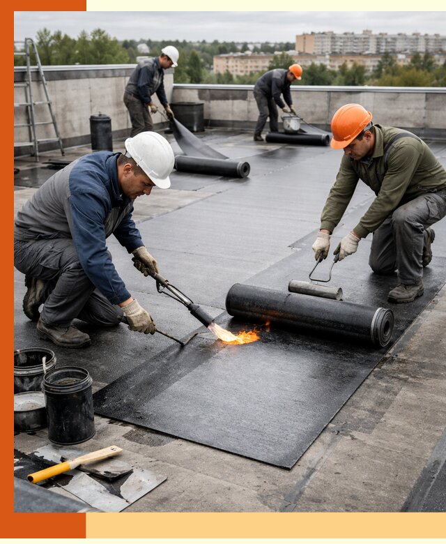 Профессиональная гидроизоляция плоской кровли в Геленджике