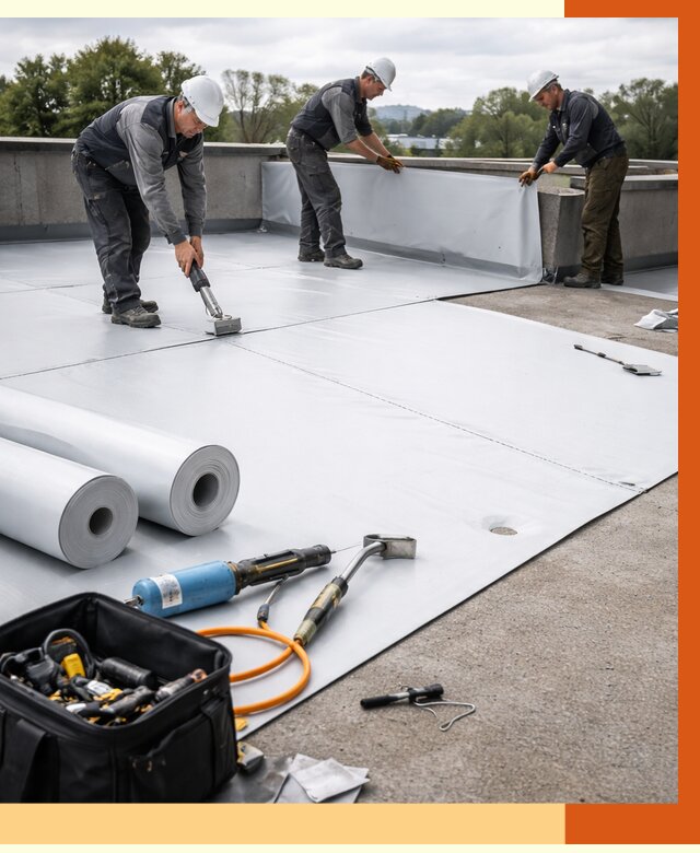 Гидроизоляция мембранной кровли в Геленджике от 7796 руб./м² — профессионально | ТепломастерГлн