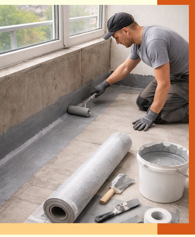 Профессиональная гидроизоляция балкона в Геленджике от 4365 руб. | ТепломастерГлн