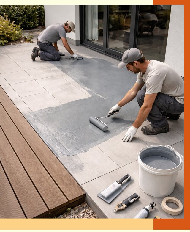 Гидроизоляция террасы в Геленджике под ключ от 7796 руб./м² | ТепломастерГлн