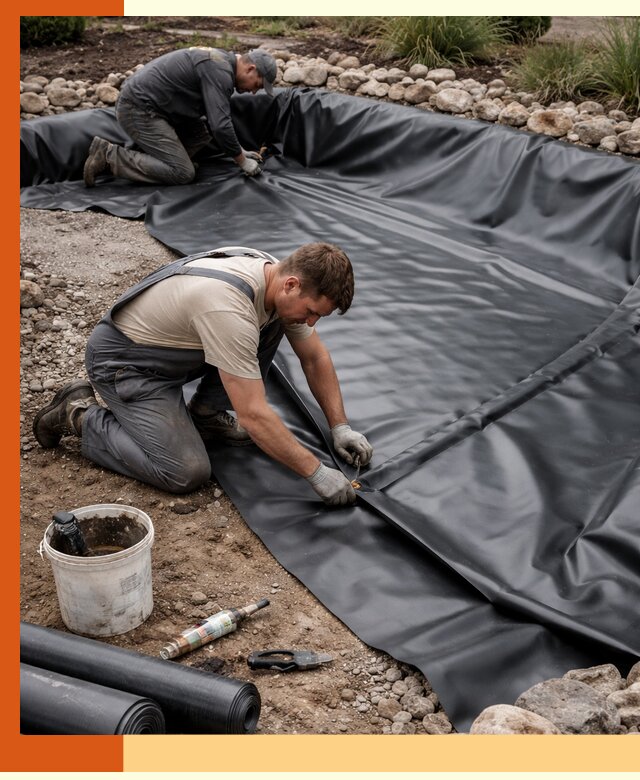 Гидроизоляция пруда в Геленджике: надежная защита и герметизация