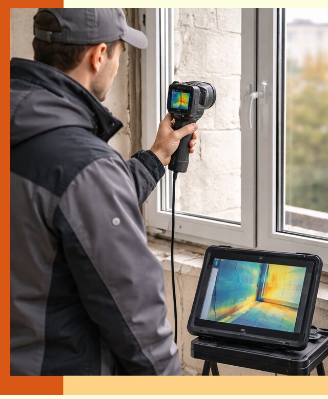 Тепловизионное обследование дома в Геленджике для выявления утечек тепла