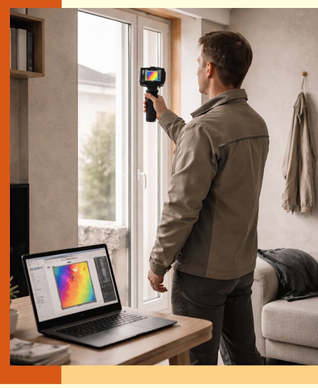 Тепловизионное обследование квартиры в Геленджике для поиска утечек тепла