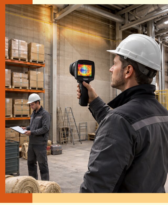 Тепловизионное обследование склада и выявление утечек в Геленджике