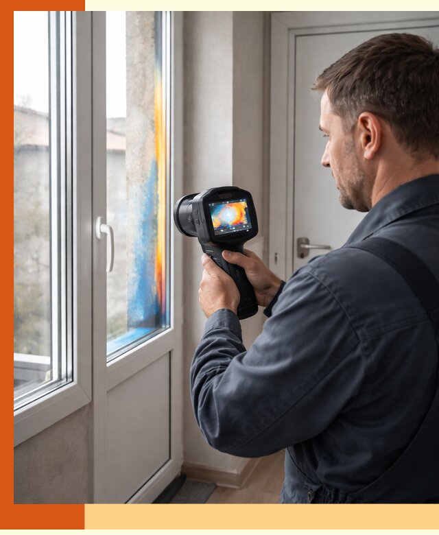 Тепловизионное обследование окон и дверей в Геленджике