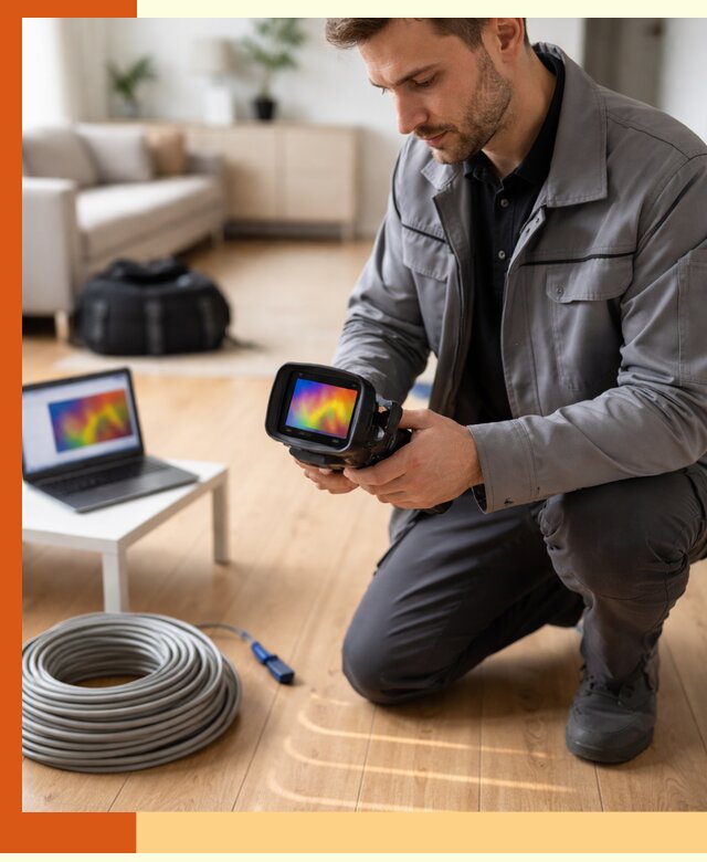 Тепловизионное обследование тёплого пола в Геленджике для точной диагностики