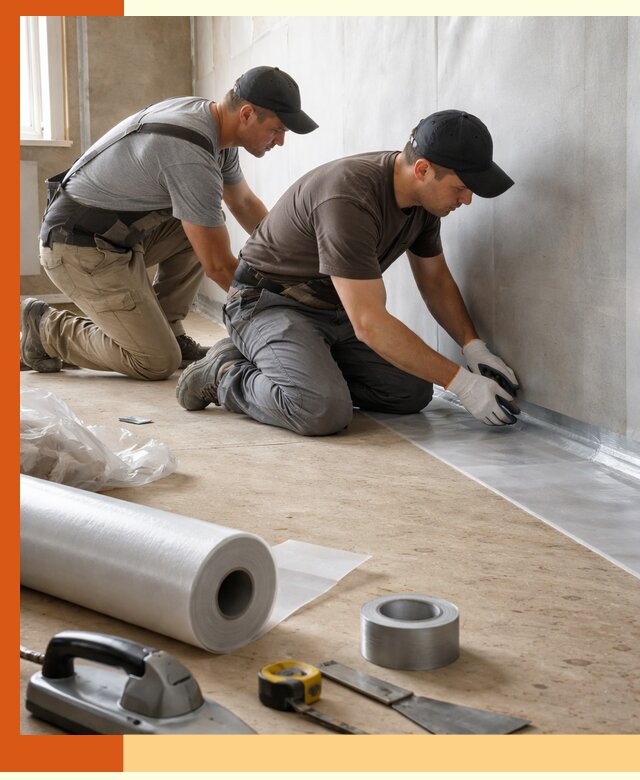 Монтаж пароизоляции для дома и помещений в Геленджике