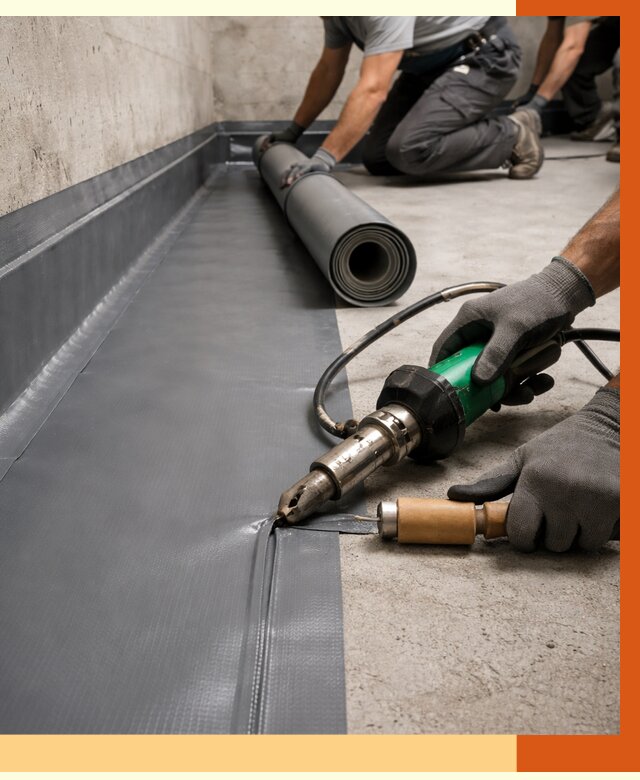 Монтаж гидроизоляционной мембраны в Геленджике от 1034 руб/м2 | ТепломастерГлн