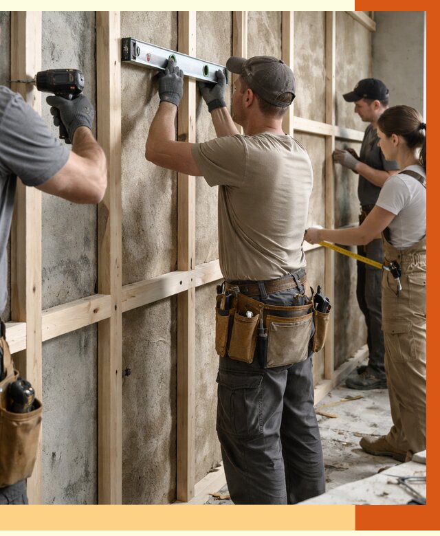 Монтаж обрешетки под утепление в Геленджике от 1195 руб/м² | Заказать у ТепломастерГлн