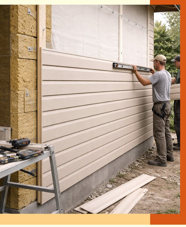 Монтаж сайдинга после утепления в Геленджике от 1923 руб. — обшивка и облицовка | ТепломастерГлн